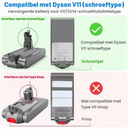 3900 mAh accu voor (schroeftype), 25,2 V vervangende accu voor SV14 Absolute Complete Fluffy draadloze stofzuiger (met filter, borstel en schroeven) — thumbnail 2