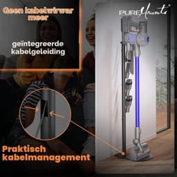Universele stofzuigerhouder, compatibel met,,,,,,, vloerstandaard, accessoirestandaard, zwart — thumbnail 5