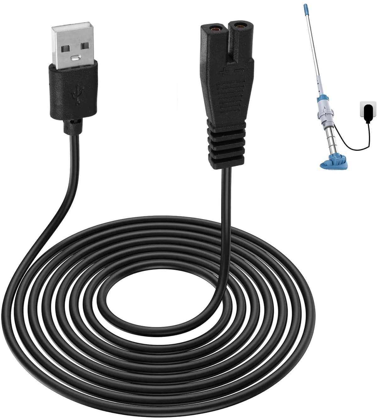 Oplaadkabel voor zwembadstofzuiger - 5 V USB - 2 m — afbeelding 1