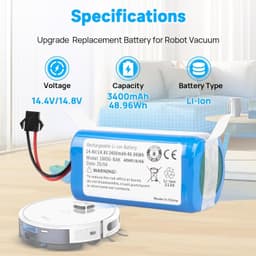 Stofzuigeraccu - 3400 mAh - 14,4 V - Li-Ion — thumbnail 5