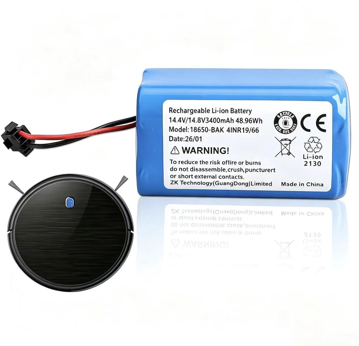 Stofzuigeraccu - 3400 mAh - 14,4 V - Li-Ion — afbeelding 1