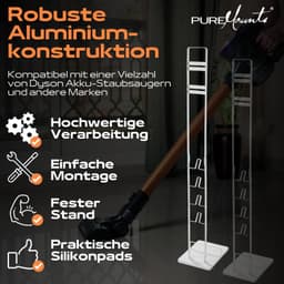 Stofzuigerstandaard - Aluminium - Wit - Geschikt voor Dyson — thumbnail 2