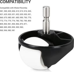 17 Parts – Vervangend Voorwiel voor iRobot Roomba – Compatibel met Series 500, 600, 700, 800 & 900 – Caster Wheel voor Robotstofzuiger – Duurzaam & Eenvoudig te Monteren — thumbnail 3