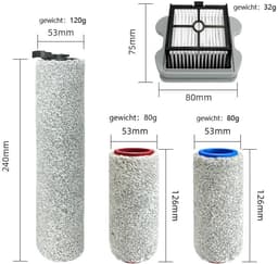 Replacements® borstels en filters geschikt voor de Roborock DYAD U10 (Wd1s1a) — thumbnail 3