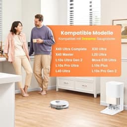 10 stuks doekjes voor Dreame X40 Ultra / X40 Master / L10s Ultra Gen 2 / L10s Pro Ultra / L40 Ultra / X30 Ultra / Mova E30 Ultra stofzuigerrobot, wasbare microvezel dweilpads, vervangende accessoires — thumbnail 4