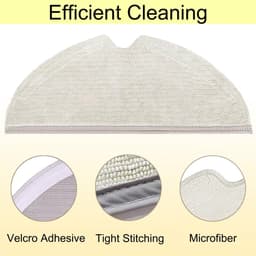 Replacement Parts gescht voor Dreame D9/L10 Pro/D9 Max/D9 Pro/L10 Robot Vacuum Cleaners, Accessories Kit 1 Main Roller Brush, 2 HEPA Filters, 4 Side Brushes, 2 Mop Cloths Pads (9 Pack) — thumbnail 4