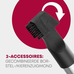 Stofzuiger met Zak - 700 Watt - RVS Telescoopbuis - Microfilter - Wit/Grijs — thumbnail 3