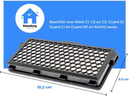 Kleanburg® Filterset geschikt voor Miele – 2x Active AirClean Filters + 2x Motorfilters – Vervangt Miele SF-AA50 – Classic C1, Compact C1 & C2, Complete C2 & C3, Guard S1/L1/M1 en S4000 series — thumbnail 4