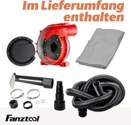 Mobiele afzuiginstallatie 900 W met herbruikbare stofzak en stil spaanafzuigsysteem voor werkplaats — thumbnail 5
