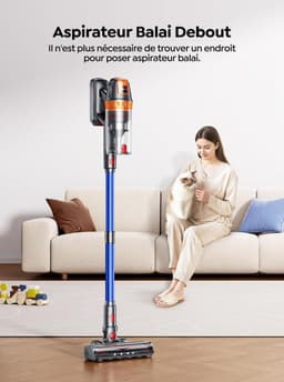 Draadloze Steelstofzuiger 650W - Krachtige Stofzuiger met Afneembare Batterij en Automatische Modus — thumbnail 4