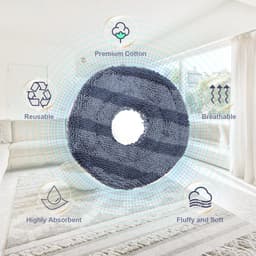 8 stuks stofzakken vervanging + 2 wasbare dweildoeken compatibel met Eufy Clean X8 Pro robotstofzuiger, zelfleeg station, grote capaciteit stofzuigerzakken, stofzuigeraccessoires — thumbnail 5