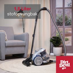 Dirt Devil Stofzuiger zonder Zak DD2501 - HEPA 12 Filter - 3 Opzetstukken - 850W - Grijs/Blauw — thumbnail 4
