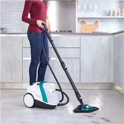Vaporetto Smart 100_T Stoomreiniger met Hogedrukboiler - 4 Bar Stoomdruk - Onbeperkte Stoom - Doodt tot 99,99% Virusdeeltjes - Ziektekiemen En Bacteriën - 9 Accessoires - Wit/Turquoise — thumbnail 2