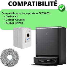 Accessoirespakket voor Ecovacs Deebot X2 Deebot X2 OMNI Deebot X2 PRO - Stofzuigerzak [partij 8] Microvezeldoekje [partij 4] — thumbnail 3