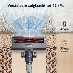 Hiaonyx Steelstofzuiger Draadloos,42000Pa,Tot 50 minuten werking,1,6L stofcontainer,,Geschikt voor huisdierenharen en tapijt,Blauw — thumbnail 5