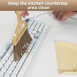 Draagbare Schoonmaakborstel en Mini Bezem Set voor Tafel, Keuken en Kantoor — thumbnail 3