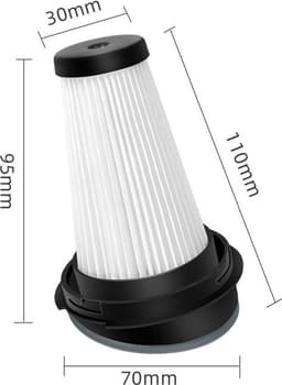 Zes vervangende HEPA-filters geschikt voor de Grundig VCH9829 VCH9832 VCH9630 VCH9631 VCH9632 VCH9629 2-in-1 draadloze handstofzuigers. — thumbnail 3
