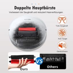 accessoires Geschikt voor Roborock S8/S8+/S8 Pro Ultra/Q8 Max/Q5 Pro robotstofzuiger, scheidbare rubberen duo-roller-borstel voor Roborock originele hoofdborstel, accessoires (2 stuks) — thumbnail 2