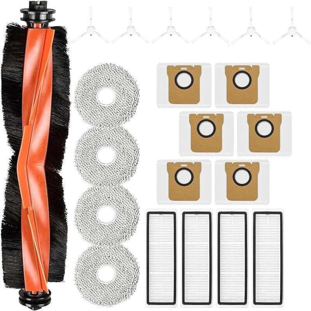 Accessoirekit Geschikt voor Xiaomi Robotstofzuiger X20+, inclusief 1 hoofdborstel, 6 zijborstels, 4 filters, 4 dweilpads en 6 stofzakken. — afbeelding 1