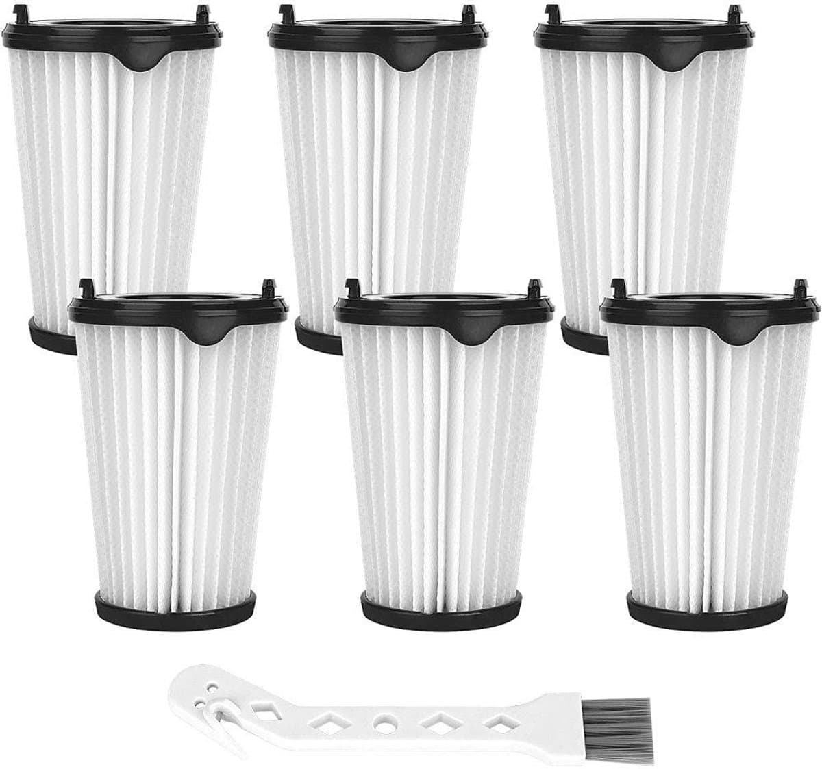 TuseRxln Stofzuigerfilters – HEPA – Geschikt voor meerdere modellen – 6 stuks – Wit — afbeelding 1
