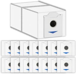 15 stucks-N30 Omni vervangende stofzuigerzakken-compatibel met Ecovacs Deebot N30 Omni / N30 Pro Omni robotstofzuiger-met actieve koolfilterlaag-wegwerpzakken-stofzuigerzakken — thumbnail 1