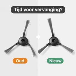 4x Zijborstel set geschikt voor Dreame D20 Pro Plus / X50 / X40 Ultra / X40 Master / L50 Pro Ultra / L50 Ultra / L40 / X50 Ultra (Complete) - sidebrush — thumbnail 2