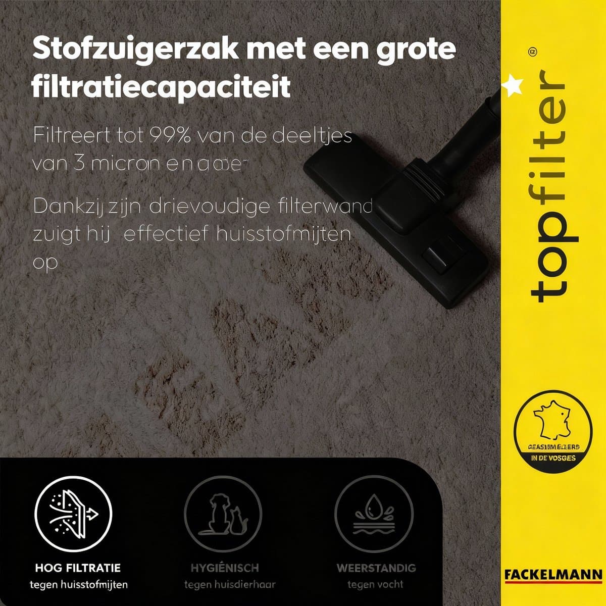 Set van 4 stofzuigerzakken Samsung en Dirt Devil TopFilter Premium — afbeelding 1
