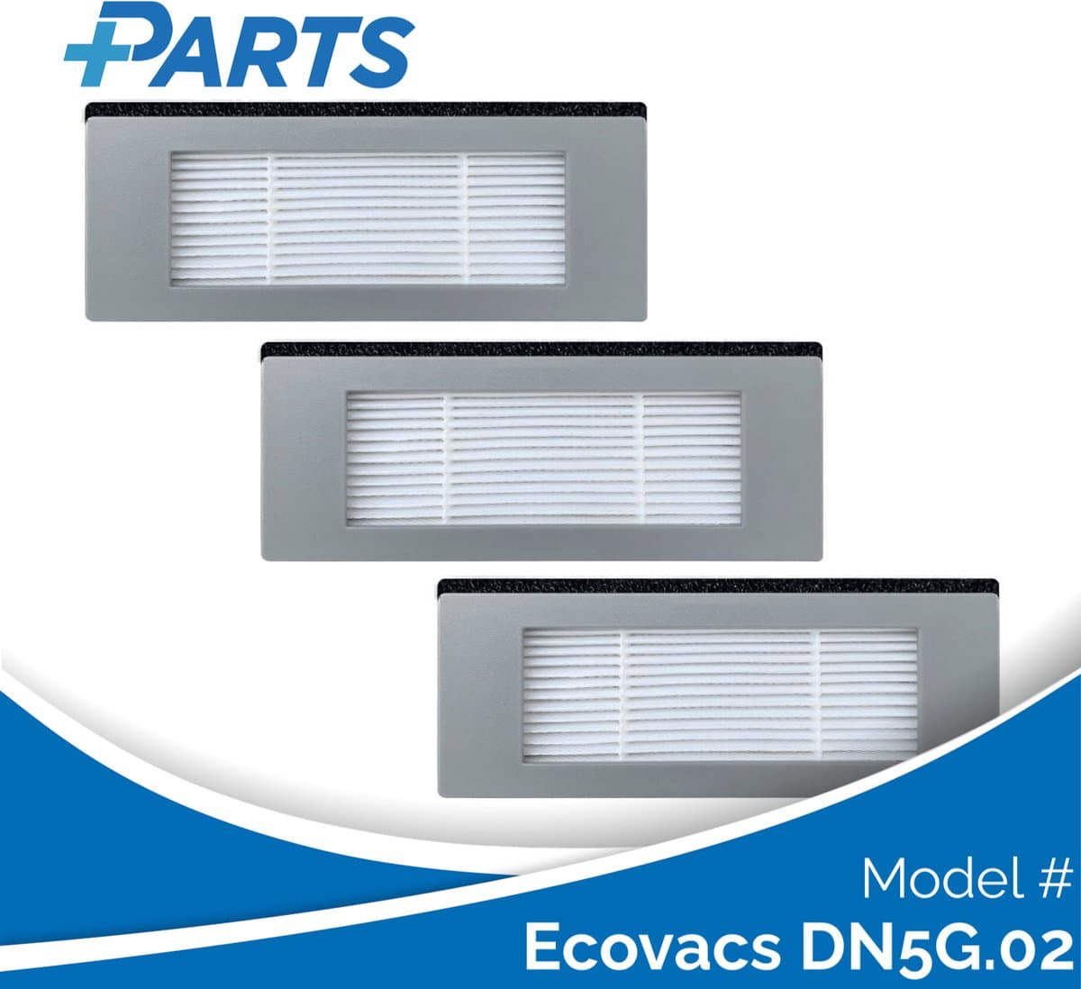 Ecovacs DN5G.02 Filters (3 Stuks, Plus.Parts® alternatief voor 201-1628-0022) — afbeelding 1