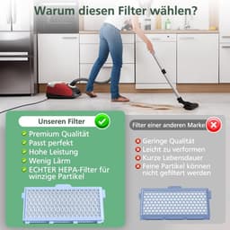 3 Stofzuiger Filters Vervanging voor Miele [Compact C1 & C2 Complete C2 & C3 S8340] - Motor en Uitlaat Filter Set - Geschikt voor Miele Stofzuigers S4000 S5000 — thumbnail 2