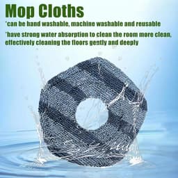 4 Stuks Mop Pads geschikt voor Eufy X10 Pro Omni en Eufy X9 Pro Robot Stofzuigers - Wasbaar en Herbruikbare Zachte Dweilen Pad Vervanging Accessoires — thumbnail 4