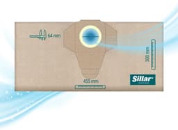 Sillar, stofzuigerzakken, papieren, 2 filterlagen, vervangingsonderdeel, geschikt voor stofzuigers Parkside PNTS PWD 20 25 30 A1, Delonghi, Omega, 5 stuks — thumbnail 2