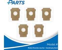 iRobot Roomba 105 Vac + AutoEmpty Dock Stofzakken (5 Stuks, Plus.Parts® alternatief voor 4849916)
