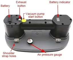Elektrische Zuignap - Vacuüm Hefsysteem - Materiaal Verplaatsen - Hoge Draagkracht - 180KG - Zwart — thumbnail 5