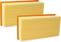 vhbw 2x plat geplooid filter L - M, vervanging voor Kärcher 6.904-156.0, 6.904-068.0 voor stofzuigers — thumbnail 2