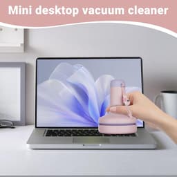 Bureau Stofzuiger - Handheld Reiniger - Bureau Schoonmaken - Aanpasbare Zuigkracht - 0.37 Pounds - Roze — thumbnail 2