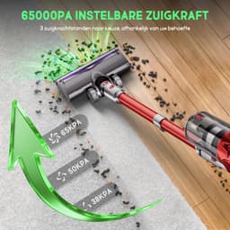 Hiaonyx steelstofzuiger - 9-in-1 steelstofzuiger draadloos - 75000pa - Met dierenborstel - LED Groene Stofdetectielamp - Geschikt voor Tapijten - Harde Vloeren en Dierenharen - 2-liter stofopvangbox - Goudkleurig — thumbnail 5