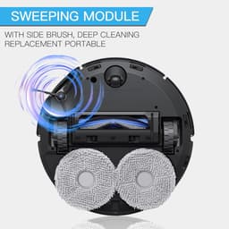 SnelShoppen - 6 Stuks Zijborstels voor Robotstofzuiger, Hoogwaardige Nylon, Vervangingsonderdeel voor Ecovacs Deebot T50 Pro Omni, T50 Max Pro Omni, X — thumbnail 2