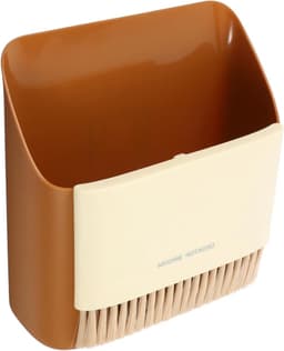 Kleine Bezem Stoffer - Mini Set - Bureau Schoonmaken - Compact Ontwerp - 17 cm - Oranje — thumbnail 1