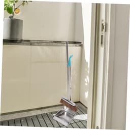 Bezem en stoffer - Veegset huishouden - Vloer reinigen - Roestvrij staal - 925 cm lengte - Zilver — thumbnail 2