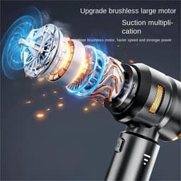 Draagbare Handstofzuiger - Autostofzuiger Kruimeldief - Auto Interieur Reinigen - Krachtige Borstelloze Motor - 500 Gram - Zwart — thumbnail 4