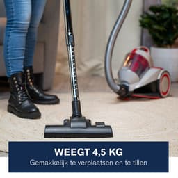 Dirt Devil Stofzuiger zonder Zak DD2502 - Vacuum Cleaner 700W HEPA 12 Filter - Cycloon Stofzuiger met Combiborstel, Kierenzuigmond en Parketzuigmond - Stofopvangbak 1,8 L - Grijs/Rood — thumbnail 4