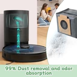 Eufy Premium 10 stuks stofzuigerzakken voor Eufy Clean X8 Pro/X10 Pro Omni robotstofzuiger, stofzak, accessoireset, reserveonderdelen, grote capaciteit — thumbnail 2