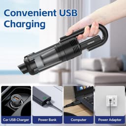 9500Pa Snoerloze Handstofzuiger - 120W Autostofzuiger met Metalen HEPA Filter - LED Lamp - voor Auto Huis Huisdierhaar — thumbnail 2