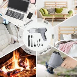 6000Pa draadloze Mini handstofzuiger - sterke krachtige accu autostofzuiger voor huis keuken - grijze dierenharen — thumbnail 4