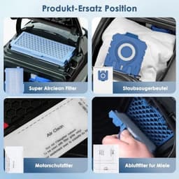 Accessoires geschikt voor Miele GN Complete C3 C2 Compact C1 C2 S8340, 6 stofzuigerzakken 2 HEPA-filters 4 stofzakken met microfilter — thumbnail 5