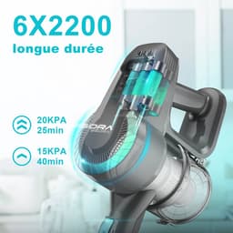 Handstofzuiger met Steel - Automatische stofsensor - Afneembare Kruimelzuiger - Draadloze Steelstofzuiger - 20Kpa - Draadloze stofzuiger — thumbnail 5