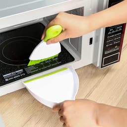 Stoffer en blik set - Mini bezem combi - Kleine oppervlakken reinigen - Ergonomisch anti-slip handvat - 1 stuks - Groen — thumbnail 5