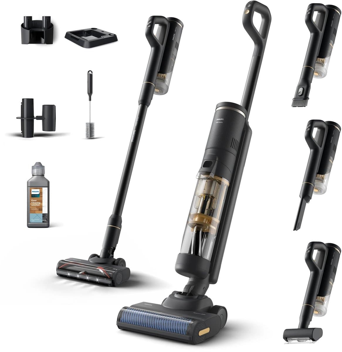PHILIPS XW7264/11 7000 Series AquaTrio - Steelstofzuiger 3 in 1 - 420 ml - Geel — afbeelding 1