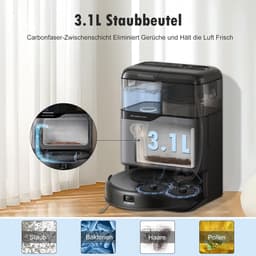 19 stuks accessoireset voor Eufy Omni C20 robotstofzuiger - 1 hoofdborstel, 4 stofzakken, 4 reinigingsdoeken, 4 HEPA-filters, 4 zijborstels, 1 reinigingsborstel, 1 schroevendraaier — thumbnail 4
