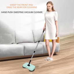 Veger Mop Stofzuiger - Vloerreiniger Handmatig - Huishoudelijk Schoonmaken - Drie-in-één Functionaliteit - 1 Stuks - Mintgroen — thumbnail 3